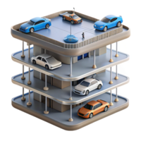 Multi-Level Parking Structure Design Innovative Urban Parking Solution png