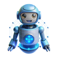 Friendly Robot AI Assistant for Automation png