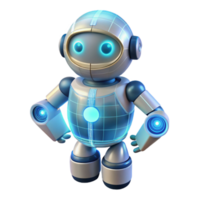 Friendly Robot AI, Technology, Future, Automation, Innovation, Digital, Cute, 3D Render, Machine Learning png