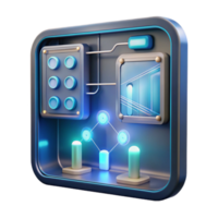 Futuristic Control Panel Networked System Interface png