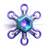 Hexagonal Network Interconnected System Visualization png