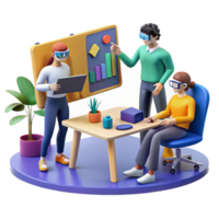 Virtual Reality Collaboration Data Visualization Teamwork png
