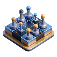 Abstract Chess Puzzle Strategy Game png