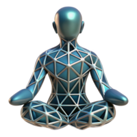 Mindfulness Geometric Meditation A 3D Rendering png