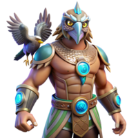 Mighty Avian Warrior 3D Render of a Powerful, Mythological Figure png