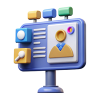 3D Profile Display User Interface Design png