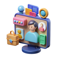 3D User Profile Interface Design A Colorful, Modern Approach png