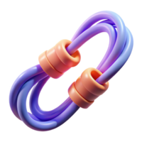 Abstract 3D Render Intertwined Loops and Connections png