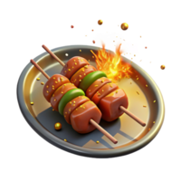 Sizzling Grilled Skewers A Culinary Delight png
