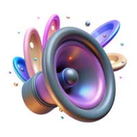 Abstract Speaker Design Colorful 3D Audio Visuals png