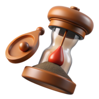 3D Render of Spice Grinder with Red Droplet png