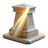 Illuminated Classical Column Architectural Design Element png