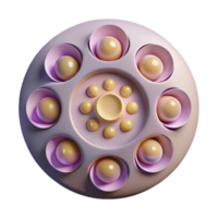 Abstract 3D Sphere Circular Pattern of Spheres png