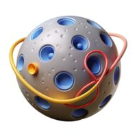 Sound Sphere Abstract 3D Render of Audio png
