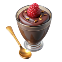 Decadent Chocolate Dessert with Raspberry png