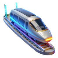 Futuristic High-Speed Rail Design and Technology png