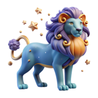 Celestial Lion 3D Render of a Fantasy Creature png