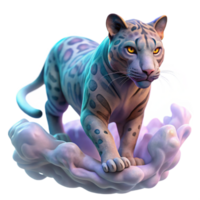 Mystical Clouded Leopard Digital Art png