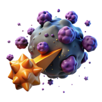 Cellular Attack 3D Render of Immune Response png