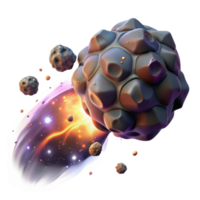 Cosmic Asteroid Field Space Rock Nebula Burst png