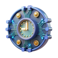 Futuristic Clock Digital Timepiece Design png