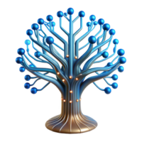 Digital Tree Network Growth, Global Connectivity, and Technological Advancement png