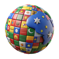 Global Unity A World of Diverse Flags png