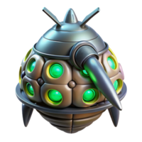 Futuristic Orb Glowing Sphere Probe with Targeting System png