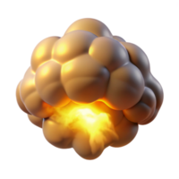 3D Render of a Glowing, Cellular Explosion png