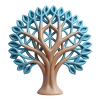 Intricate 3D Render of a Geometric Tree png