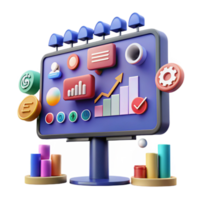 Data Analytics Dashboard Visualizing Growth Performance png