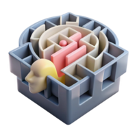 Navigating the Labyrinth A 3D Puzzle of Mental Pathways png