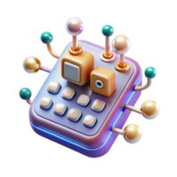 Futuristic 3D Device Buttons, Controls, and Technology png