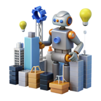 Robot in City Automation, Innovation, and Future png