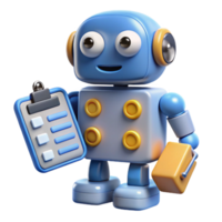 Friendly Robot Helper Checklist Task Management png