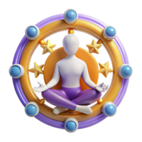 Inner Peace A 3D Render of Tranquil Meditation png