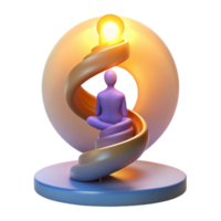 Enlightenment A 3D Render of Spiritual Ascent png