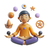 Mindfulness Meditation Finding Inner Peace Through Yoga and Chakra Balancing png