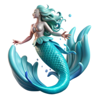 Enchanted Mermaid 3D Render of a Mythical Sea Creature png