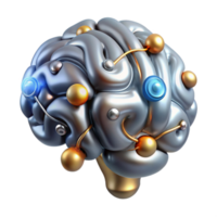 Neural Network A 3D Model of the Human Brain png