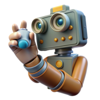 Retro Robot Using a Computer Mouse png