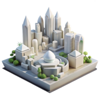 Modern Cityscape Architectural Model of Urban Development png