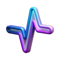 Vibrant Gradient Pulse Abstract 3D Neon Wave png