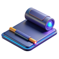 Digital Note-Taking 3D Render of Stylus and Tablet png