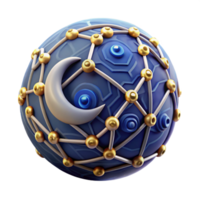 Celestial Network A 3D Render of a Connected Sphere png