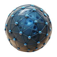 Global Network Interconnected Nodes and Data Flow png