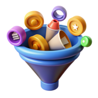 Visualizing the Sales Funnel A 3D Guide to Conversion png