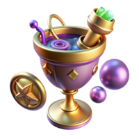 Enchanted Goblet Magical Potion, Mystery Gems, and Star Reward png
