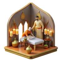 Ancient Ritual A 3D Render of a Traditional Ceremony png