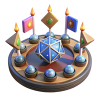 Mystic Geode Elemental Flags Fantasy Game Asset png